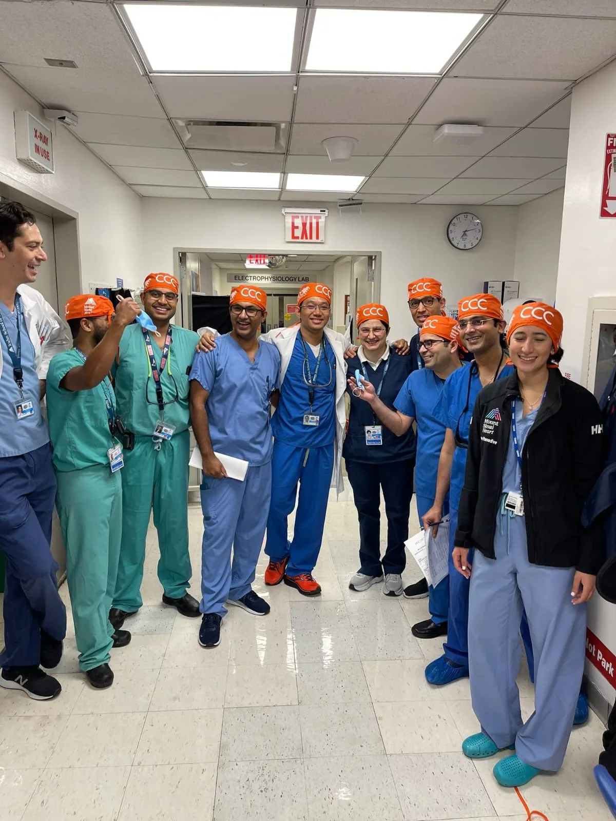 Cath lab team at Mount Sinai Hospital with Dr. Gaurav Khandelwal