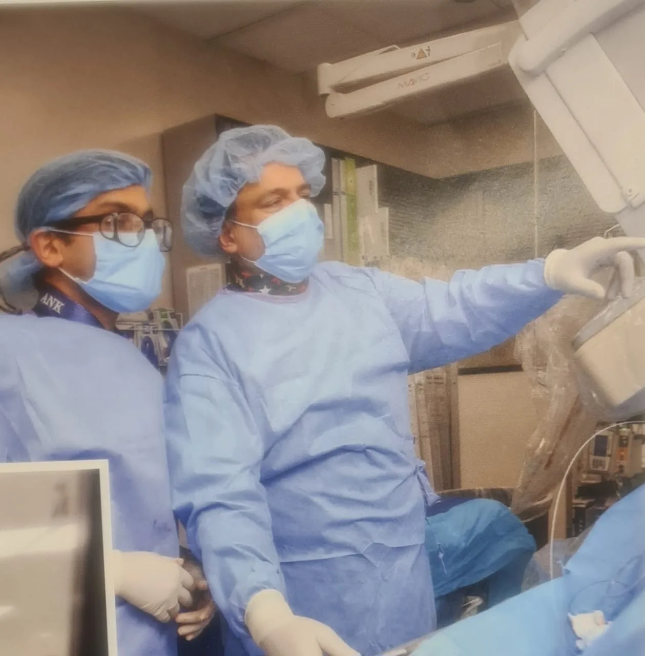 Dr. Gaurav Khandelwal during cardiac catheterization training