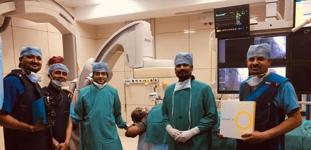 Dr. Gaurav Khandelwal with a cardiac intervention team